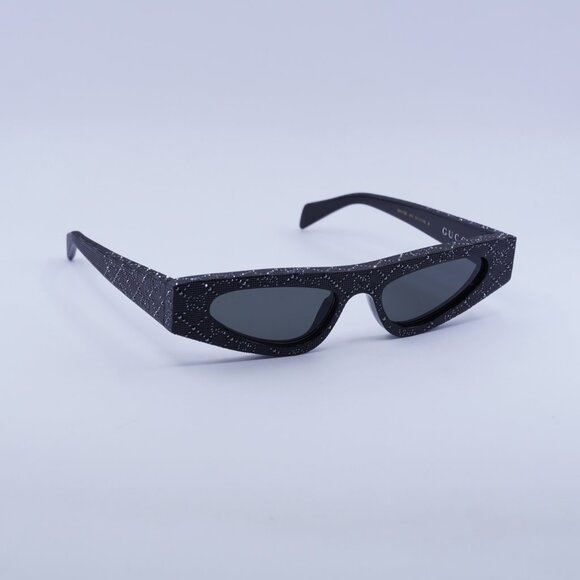 Gucci GG1779S 010 Sunglasses Black with Metal Stud Detail Cat Eye Frame main image 2